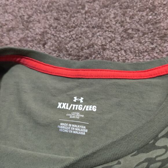 Under Armour Project Rock Veterans Day Show.Your Work Camo T-Shirt Mens Size 2XL - Picture 4 of 7